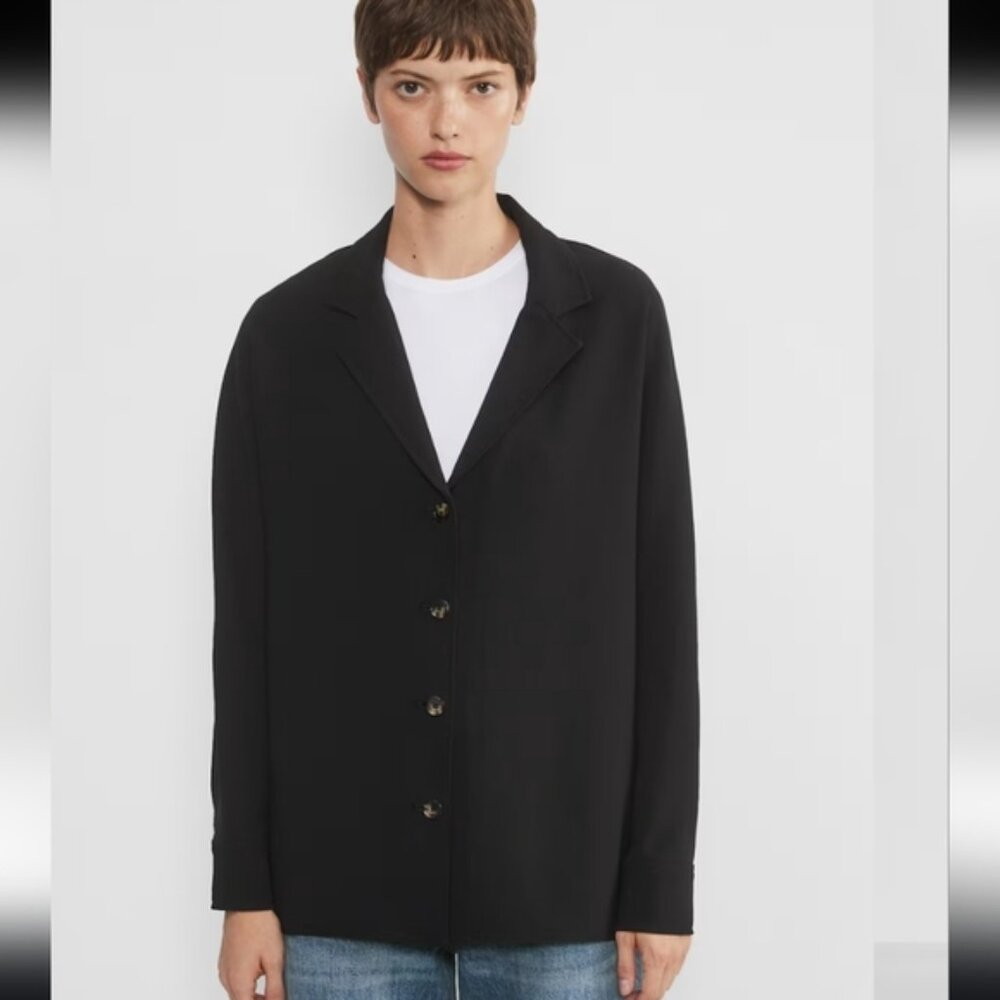 Wilfred Black Freeform Button Down Shirt Size M